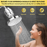 Cap de Duș Tip Ploaie cu Filtru 20 Etape, 90 Duze Silicon, Dedurizator Apă, Presiune Înaltă, Filtru Rezervă, Argintiu