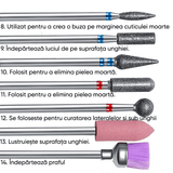 Set 14 capete freză Elindor, universale, carbura tungsten + diamant