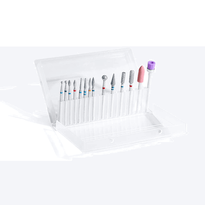 Set 14 capete freză Elindor, universale, carbura tungsten + diamant