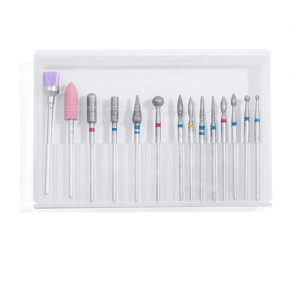 Set 14 capete freză Elindor, universale, carbura tungsten + diamant