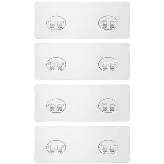 Set 4 Dispozitive Adezive pentru Duș, Suport Rafturi Colț, Transparent