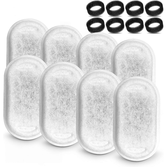 Set 8 Filtre Rezervă pentru Dispenser Apă Elindor Inox, Carbon Activ, Bumbac și Bureți Prefiltranti