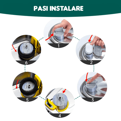 Set 8 Filtre Rezervă pentru Dispenser Apă Elindor Inox, Carbon Activ, Bumbac și Bureți Prefiltranti