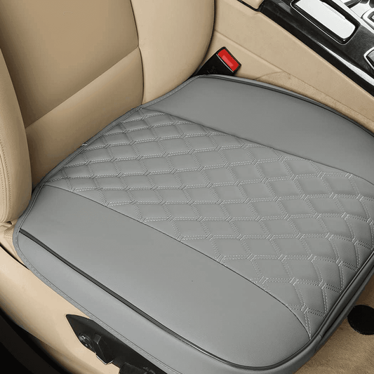 Husă Auto Universală pentru Șezut, Anti-Alunecare, Piele PU Matlasată, Design Elegant cu Buzunar de Depozitare, Gri