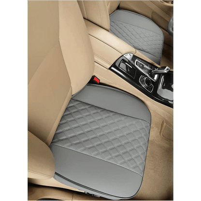Husă Auto Universală pentru Șezut, Anti-Alunecare, Piele PU Matlasată, Design Elegant cu Buzunar de Depozitare, Gri