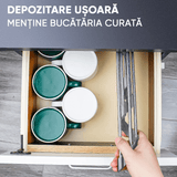 Suport Multifuncțional Bureți și Vase, Triunghiular, Pliabil, Oțel Inoxidabil, 41 x 23 x 8.5 cm, Argintiu