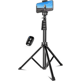 Trepied Foto Telescopic Profesional, pentru Telefon/Camera/GoPro, Bluetooth, Selfie Stick, Ajustabil, Negru