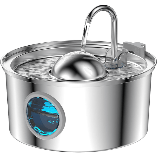 Dispenser Apă Automat pentru Pisici și Câini, 3.2L, Oțel Inoxidabil, Filtrare Activă, Silențios