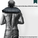 Aparat Masaj Profesional Elindor®, Reîncărcabil, Shiatsu, 8 Puncte, Cervical, Spate, Lombar, Abdomen, Picioare, Negru/Albastru