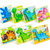 Set puzzle interactiv din lemn pentru copii 2+, educațional, 7 specii de dinozauri, jucărie distractivă, multicolor.