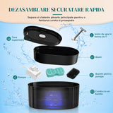 Set 6 Filtre + 6 Bureti Elindor® pentru Fantana de Apa Pisici si Caini, Compatibilitate cu Dispensere din Plastic de 2.2L, Filtrare Multipla, Carbon Activ, Albastru
