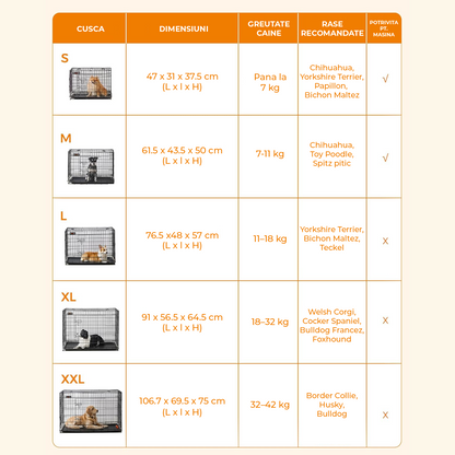 Cusca pentru Animale Elindor® Pliabila, Potrivita pentru Caini de Talie Medie si Mare de 19 Kg, Utilizare in Interior si Exterior sau Calatorii, cu 2 Usi, Baza din Plastic Detasabila, 2 Manere pentru Transport, Marime XL, 91×56.5×64.5 cm,