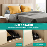 Perna Ortopedica Triunghiulara Elindor® pentru Pat, Perna din Spuma Densa, Suport Spate, Cap, Post-Operator, Anti-Reflux, Antisforait, Antirid, Husa Detasabila cu Fermoar, 96 x 25 x 15 cm, Gri