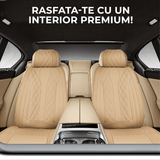 Husă scaune auto din piele PU, universale, pentru scaunele din față, antialunecare, design modern