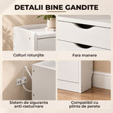 Dulap pentru Pantofi Elindor® Organizator Tip Pantofar cu 4 Niveluri, Fara Gauri, Suport pentru Papuci, Dulap Hol, Living, Dormitor, Economisire Spatiu, Depozitare Incaltaminte, 130 x 80 x 17 cm, Alb