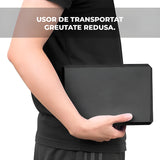 Set 2 Blocuri Premium de Yoga Elindor® Caramizi cu Suprafata Antiderapanta pentru Sport, din Spuma Densa si Durabila, Ideale pentru Meditatie, Mobilitate, Stabilitate si Echilibru, 22.9x15.2x10 cm, Negre