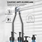 Suport Săpun și Etajere Duș Elindor®, Lipire Adeziv, 10 Cărlinge, Capacitate 20kg, Negru