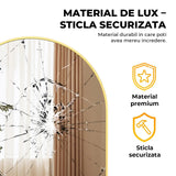 Oglinda de Perete Elindor® Arcuita 55x75 cm, Reflexie HD, Rama Aurie