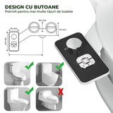 Bideu Retractabil Elindor® pentru Toaleta cu Functie de Auto Curatare, Non Electric, Ultra Slim, Buton Control de Presiune, pentru Igiena Personala, Apa Rece, Kit Accesorii WC, Sistem Bidet pentru Colac si Capac de Toalete, Set pentru Baie, Negru