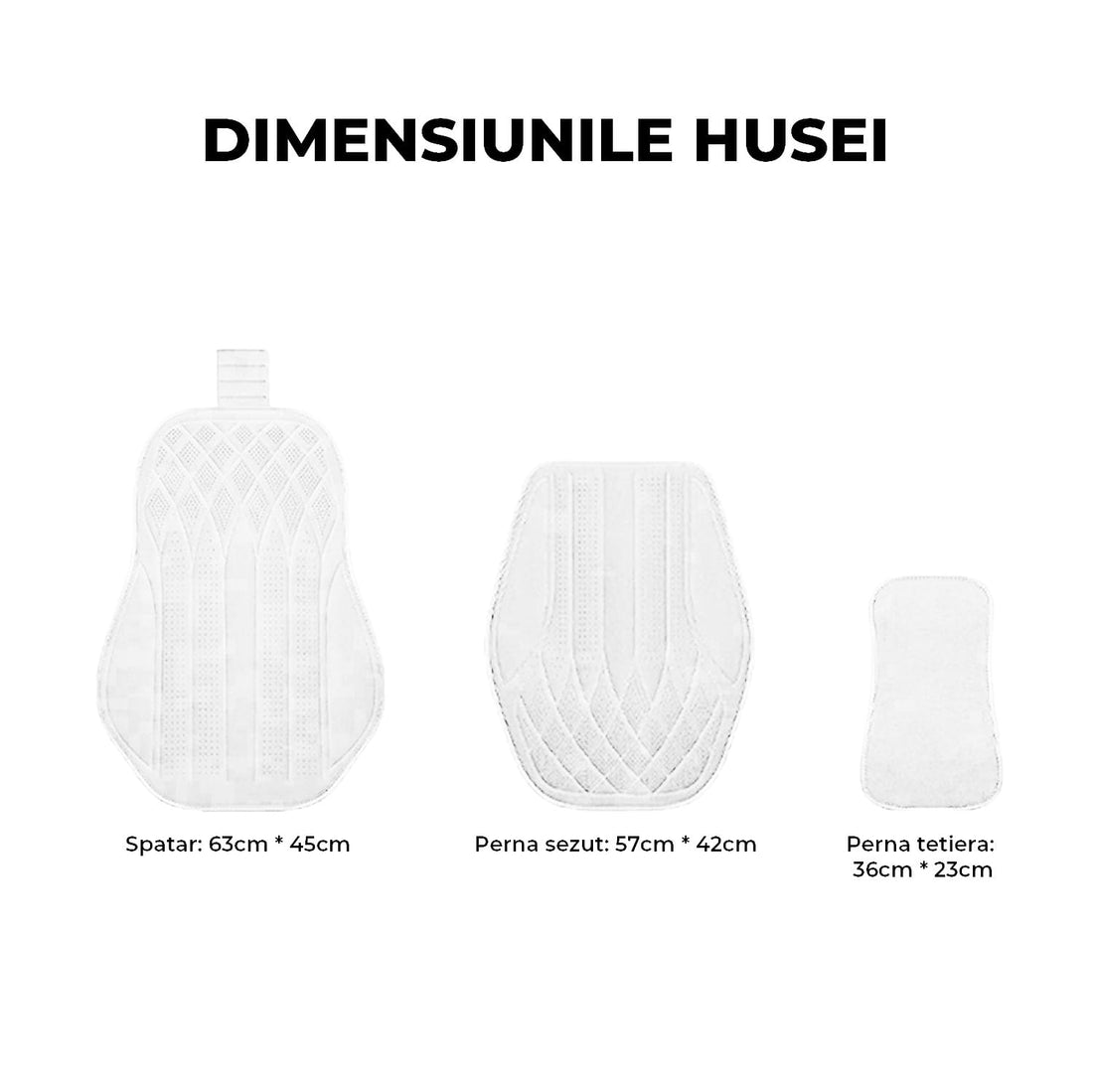 Husă Auto Elindor®, Suede Moale, Universală, Confort Premium, Alb