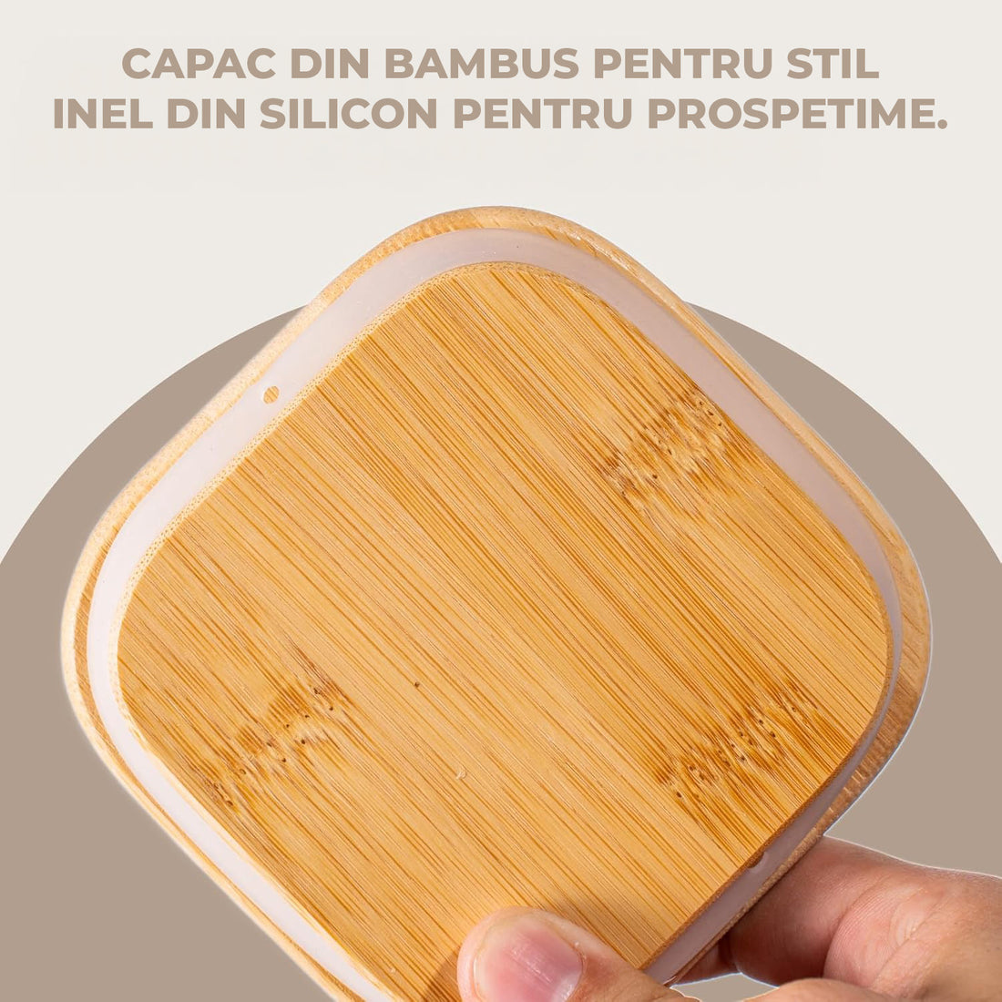 Set 4 Borcane din Sticla Elindor® cu Capac Ermetic din Bambus, Borcan 1100 ml Ideal pentru Miere, Dulceata, Condimente, Cafea, Zahari, Recipient Depozitare in Bucatarie, Transparent