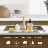 Covoras Multifunctional Absorbant Elindor®, Tava din Diatomit Antiderapant, pentru Protectie Baterie Chiuveta, Protectie Blat Bucatarie, Baie, Covoras Uscare Cani, Burete Vase, Sticla Detergent, Sapun, Usor de Curatat si Reutilizabil, 60 × 10 cm, Gri Desc