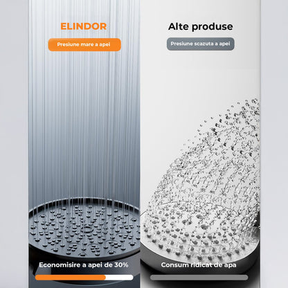 Cap de Dus cu Filtru Elindor®, Sistem Filtrare Apa Potabila, Protectie Anticalcar, Jeturi Personalizabile, Instalare Universala, Ideal Pentru Igiena Zilnica, Compatibil Piele Sensibila si Par Fragil, Negru