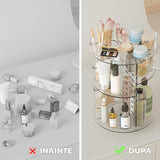 Organizator Machiaj Elindor® Rotativ, 360°, Transparent