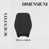 Husa Scaun Auto Premium Elindor® Universala, pentru Protectie Sezut Scaune, Ofera Protectie Pentru Bancheta Fata, Antialunecare, Piele PU, Material Respirabil, Buzunar Depozitare, Accesorii Masina Huse Interior 57x42 cm, Negru