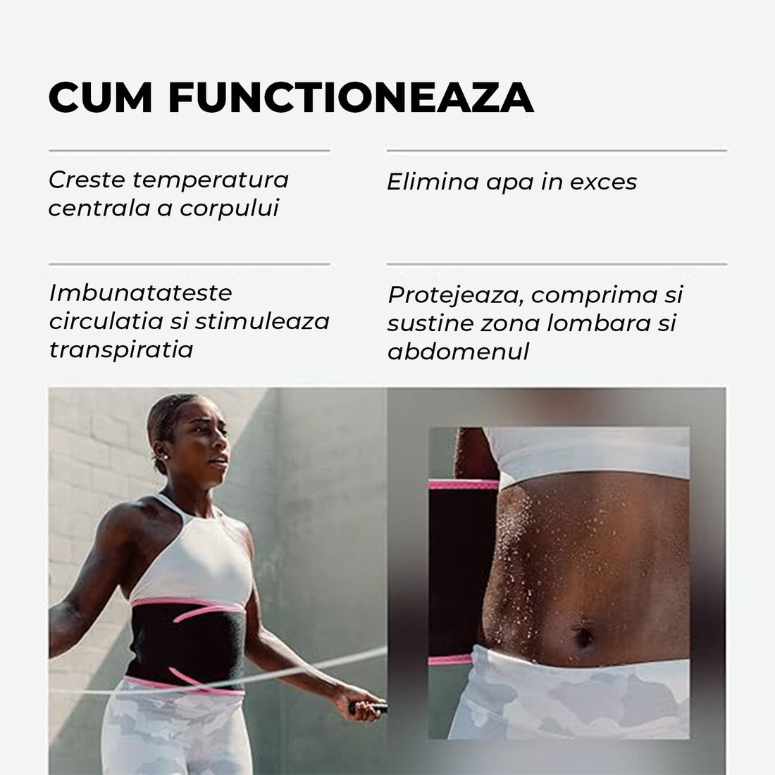 Centura Slabit Elindor® Tip Sweet Sweat, Centura Abdominala Fitness Unisex, Reglabila, Transpiratie Intensa, Echipament Termic Sport, 5 Marimi Disponibile, Antrenament Acasa sau Sala, Suport Lombar, Negru