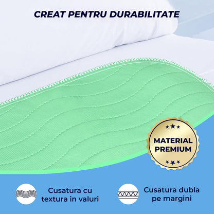 Set 4 Covorase Absorbante Elindor® Igienice, Asternut pentru Animale, Caini, Pisici, Copii, Varstnici, Ultra-Absorbant, pentru Talie Medie si Mare, Prevenirea Scurgerilor De Lichid, 4 Substraturi, Marimea XL, 86 x 91 cm, Verde