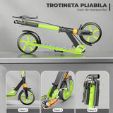 Trotiinetă Pliabilă cu Amortizor Elindor®, Frână Spate și Platformă Antiderapantă, Verde