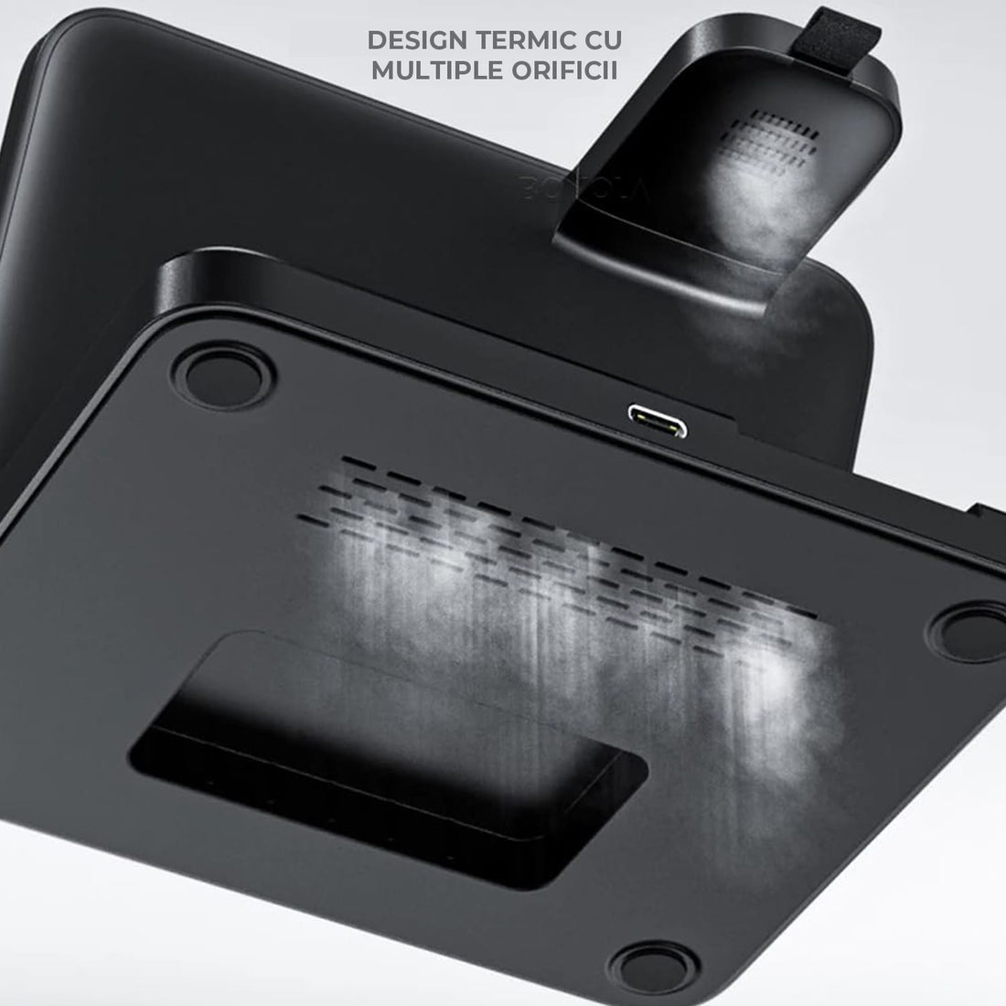 Incarcator Wireless 3-in-1 Elindor® pentru Samsung, Telefon, Ceas si Casti, Tehnologie Fast Charge, Negru