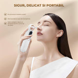 Aspirator Puncte Negre Elindor® 5 Trepte de Aspirare si Extractie pentru Fata, 4 Capete de Schimb, Tehnologie Vacuum pentru Ingrijire Ten, Extractor Sebum si Cosuri, Aparat Reincarcabil USB pentru Ingrijirea Tenului, Alb
