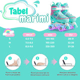 Role Reglabile Elindor® pentru Copii, Fete si Baieti, 4 Roti cu Lumini Quad, Ajutatoare, Rotile din Silicon, Rulmenti ABEC-7, Aluminiu / Poliuretan, Marimea S, 28-31, Model Unicorn, Verde