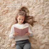 Covor Elindor® Antiderapant, Lavabil, Modern, Ideal pentru Living, Dormitor, Birou, Camera Copiilor, Covor cu Tesatura Lunga si Moale, Curatare Usoara, 120 x 160 cm, Bej