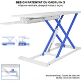 Suport Laptop Elindor® Pliabil pentru Birou, Alb