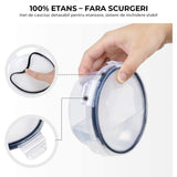 Set de 24 Caserole Elindor® Recipiente Ingrediente pentru Bucatarie, pentru Alimente Uscate, Recipient pentru Depozitare Cafea, Zahar, Paste, Cereale, Capac Etans, fara BPA, Potrivit pentru Congelator Transparent