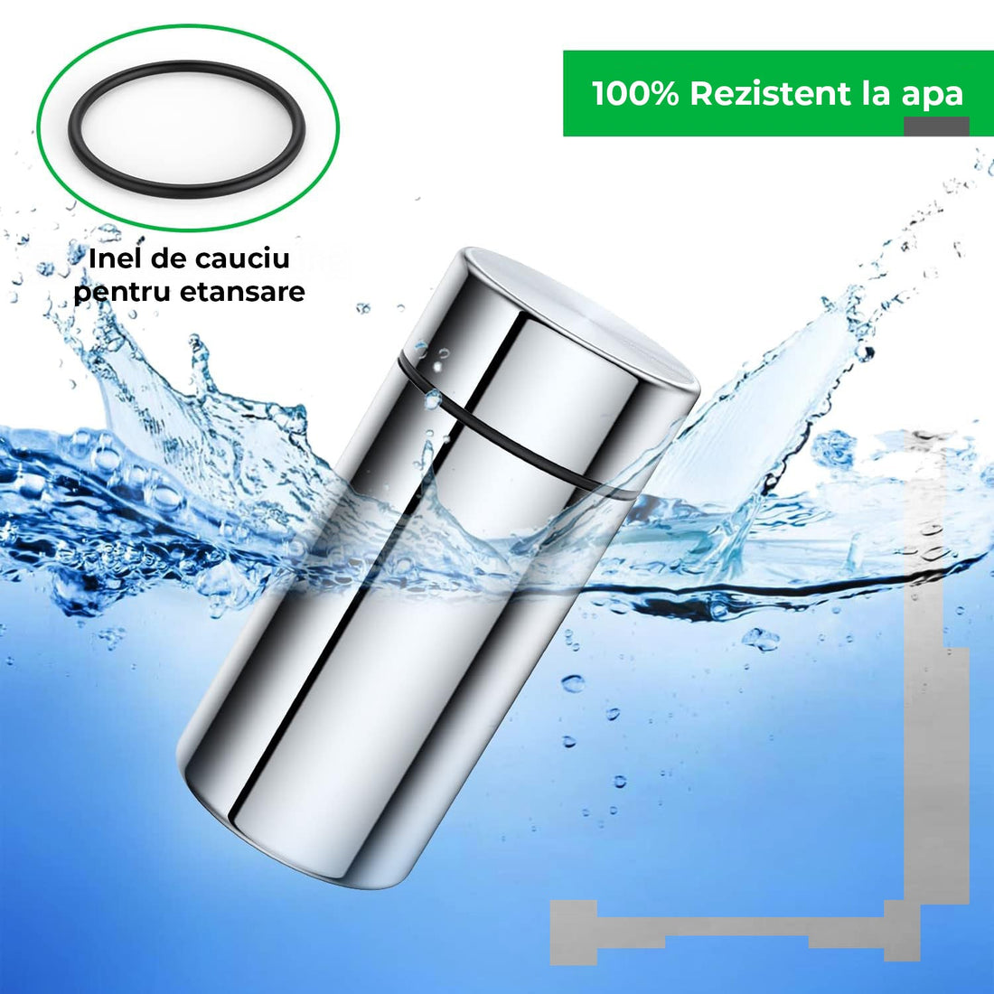 Set 3 Recipiente din Aluminiu Elindor®, 50 ml, Etanșe si Impermeabile, Organizarea Condimentelor, Ierburilor Uscate, Boabelor, Semintelor si Ceaiurilor, Negru/Rosu/Gri