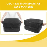 Organizator Portbagaj Auto Elindor® cu 2 Niveluri, Spatii pentru Pantofi, Haine si Accesorii, Negru