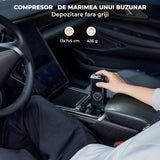 Compresor Auto Digital Elindor®,Portabil, 4000mAh, Negru