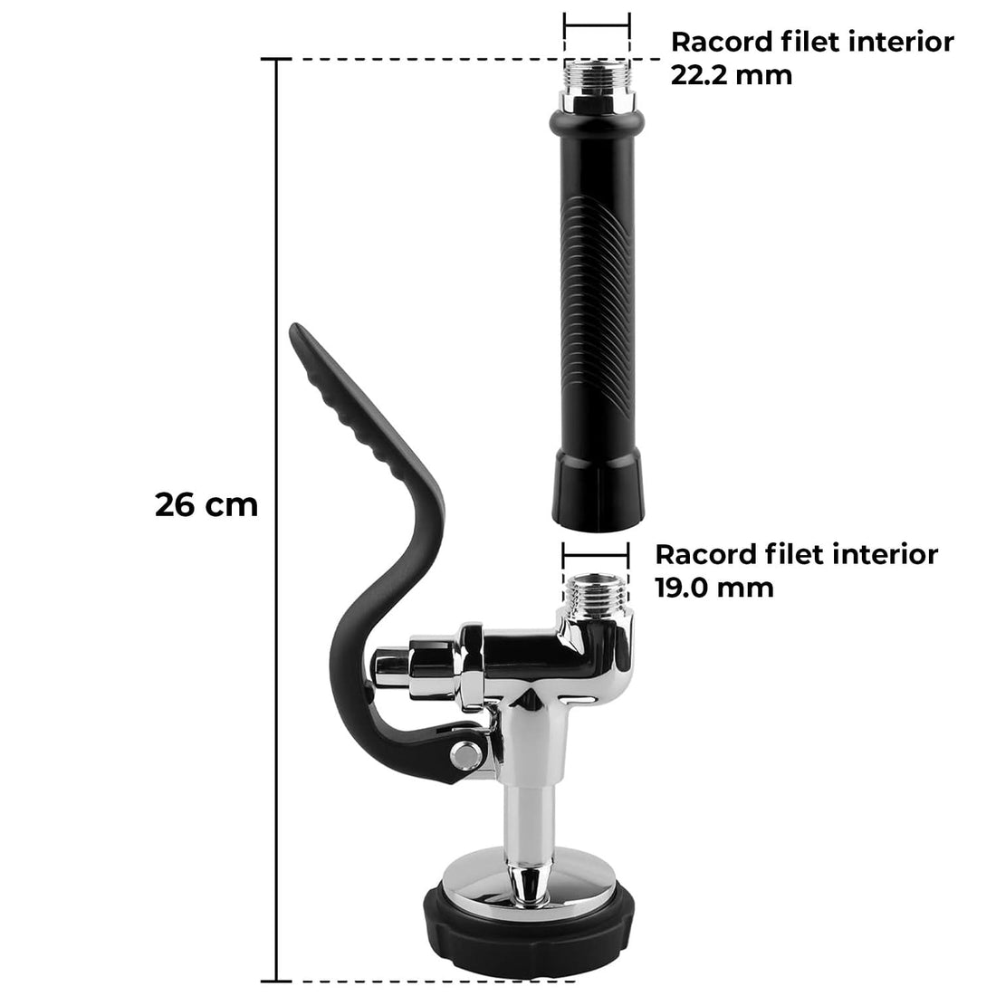Kit pulverizator apă Elindor® pentru robinet comercial, chrome