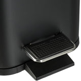 Cos de Gunoi Bucatarie Elindor® cu Pedala, cu Capac din Bambus, Capacitate 5L, Galeata Detasabila, Maner Transport, Multifunctional, Ideal in Bucatarie, Baie, Birou, Camara, Living, Dormitor, Potrivit pentru Colectare Selectiva, Negru