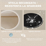 Oglinda Rotunda de Perete pentru Baie Elindor® cu Iluminare LED, 3 Culori de Lumina, Luminozitate Reglabila, Touch Control, Anti-Aburire, Anti-Spargere, Memorie Lumina, Marime 91.4 cm