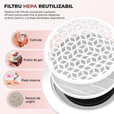 Aspirator Praf Unghii Elindor®, Colector Profesional Manichiura si Pedichiura, 8000 RPM, Aparat cu Ventilator Puternic si Filtru, 10x Viteza Reglabila, Design Compact si Portabil, 25.5x21x7 cm, Ideal pentru Salon sau Acasa, Alb