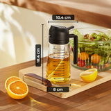 Pulverizator Ulei 2 în 1 Elindor®, Oliviera 470ml, Sticla Dozatoare Multifunctionala, Control Precis, pentru Gatit, Friteuza cu Aer, Salate  Material Sticla si PVC, Design Dual, Negru