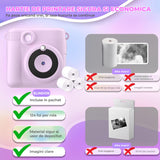 Camera Foto Copii Elindor®, Jucarie cu Ecran LCD, Cadou Educativ pentru Poze, Card Inclus 32GB, Ideal pentru Fete si Baieti, Mov