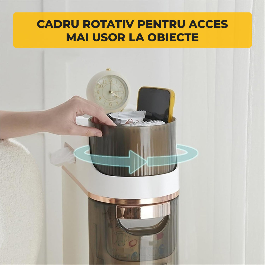 Dulap de Baie Slim Elindor® cu 4 Sertare si Spatiu Depozitare Superior Detasabil, Ideal pentru Baie, Bucatarie, Birou, Living, Spalatorii, Scoala, Organizator Multifunctional, 88.5 x 41 x 17 cm, Alb