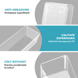 Set 12 Cutii Depozitare Elindor® Organizator pentru Bucatarie si Baie, 4 Marimi, Organizatoare Dulap si Sertare, Cutie pentru Sertar, Frigider, Camara, Baie, Bar, Birou, Cos Multifunctional, Separator Fructe, Legume, Creme, Parfumuri, Plastic Acrilic