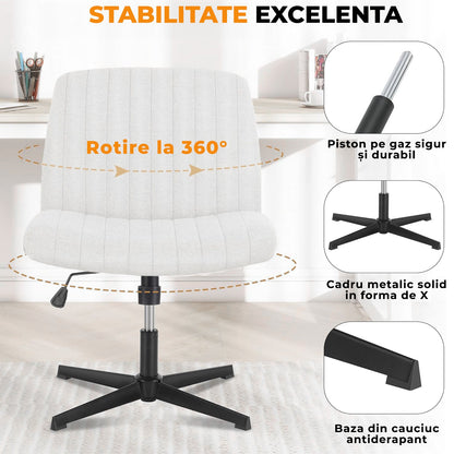 Scaun Birou Elindor®, Modern, Reglabil, Alb